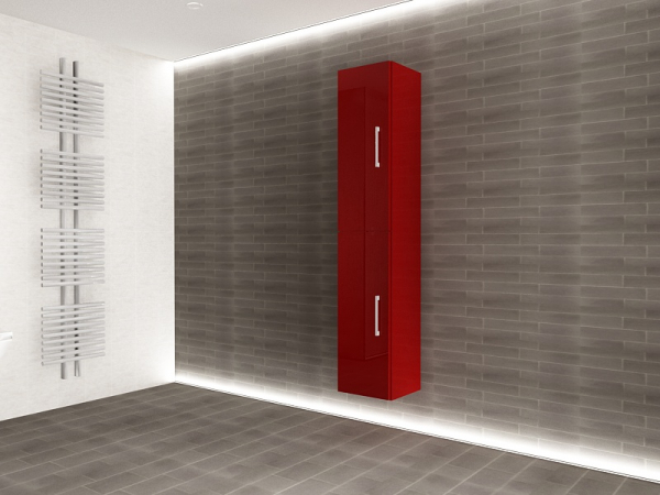 Corp Baie EOS Suspendat 2 Uși MDF Bordo Lucios 160x30x30 cm | Mobilier Baie Modern, Premium, Configurabil si Personalizabil - Hulgo Mobili [4]