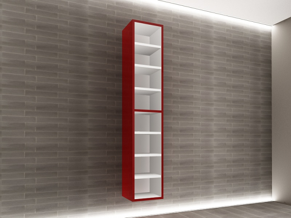 Corp Baie EOS Suspendat 2 Uși MDF Bordo Lucios 160x30x30 cm | Mobilier Baie Modern, Premium, Configurabil si Personalizabil - Hulgo Mobili [3]