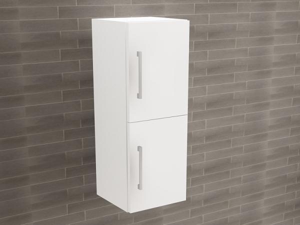 Corp Baie EOS Suspendat 2 Uși MDF Alb Lucios 80x30x30 cm | Mobilier Baie Modern, Premium, Configurabil si Personalizabil - Hulgo Mobili [2]