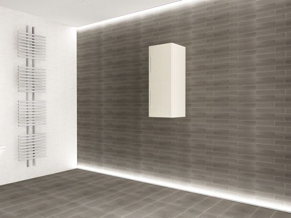 Corp Baie EOS Suspendat 2 Uși MDF Crem Lucios 80x30x30 cm | Mobilier Baie Modern, Premium, Configurabil si Personalizabil - Hulgo Mobili [4]