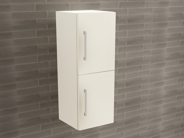 Corp Baie EOS Suspendat 2 Uși MDF Crem Lucios 80x30x30 cm | Mobilier Baie Modern, Premium, Configurabil si Personalizabil - Hulgo Mobili [2]