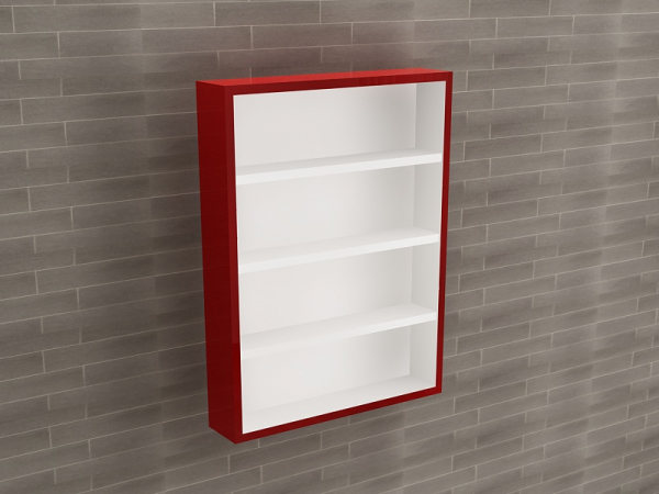 Corp Baie EOS Suspendat 2 Uși MDF Bordo Lucios 80x60x15 cm | Mobilier Baie Modern, Premium, Configurabil si Personalizabil - Hulgo Mobili [3]