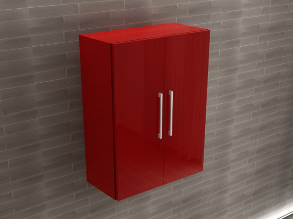 Corp Baie EOS Suspendat 2 Uși MDF Bordo Lucios 80x60x30 cm | Mobilier Baie Modern, Premium, Configurabil si Personalizabil - Hulgo Mobili [2]