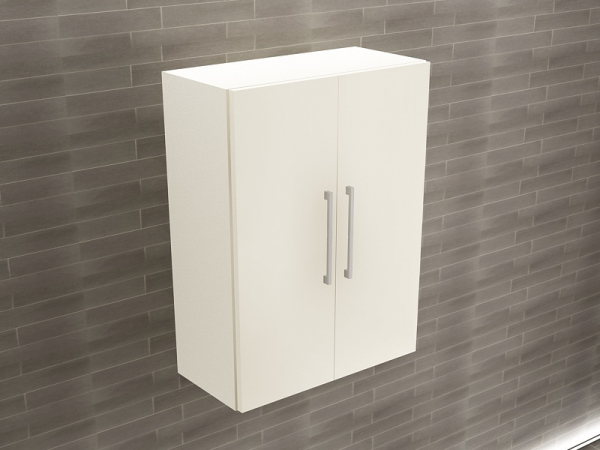 Corp Baie EOS Suspendat 2 Uși MDF Crem Lucios 80x60x30 cm | Mobilier Baie Modern, Premium, Configurabil si Personalizabil - Hulgo Mobili [2]