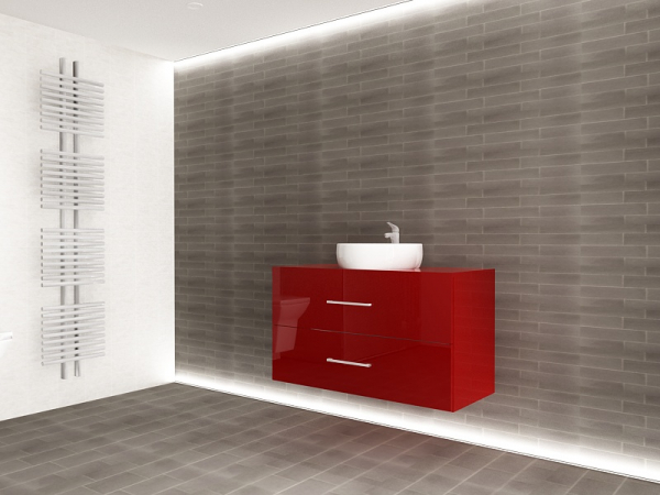 Corp Lavoar Baie EOS Suspendat 2 Sertare MDF Bordo Lucios 100x60x45 cm | Mobilier Baie Modern, Premium, Configurabil si Personalizabil - Hulgo Mobili [4]