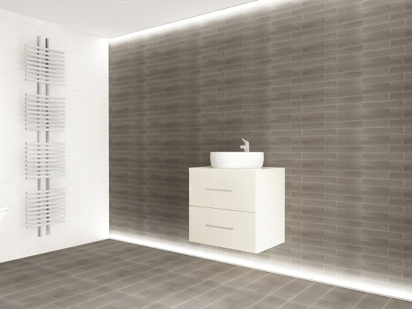 Corp Lavoar Baie EOS Suspendat 2 Sertare MDF Crem Lucios 60x60x45 cm | Mobilier Baie Modern, Premium, Configurabil si Personalizabil - Hulgo Mobili [3]