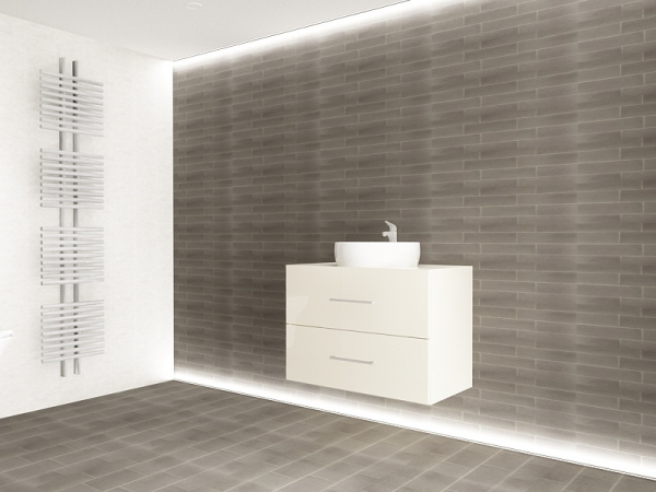 Corp Chiuvetă Baie EOS Suspendat 2 Sertare MDF Crem Lucios 60x80x45 cm | Mobilier Baie Modern, Premium, Configurabil si Personalizabil - Hulgo Mobili [4]