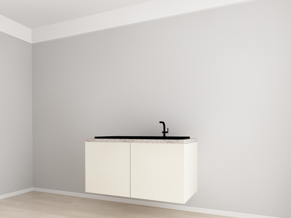 Evora 4 MDF Crem Lucios - Set Mobilă Bucătărie Modulară Modernă MDF 4.8m Premium Configurabilă Deschidere Prin Apăsare Fără Mânere/Push to Open Design Integral Suspendat Personalizabil - Hulgo Mobili [9]