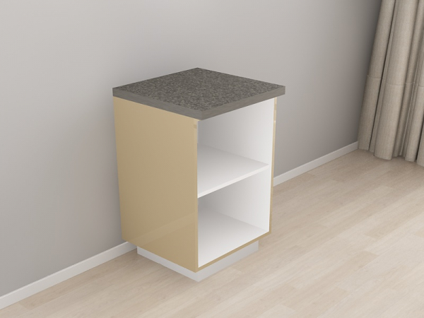 Corp Inferior 60 cu 1 Ușă MDF Cappuccino Lucios - Blanca | Modul de Bucătărie Premium Configurabil - Hulgo Mobili [2]