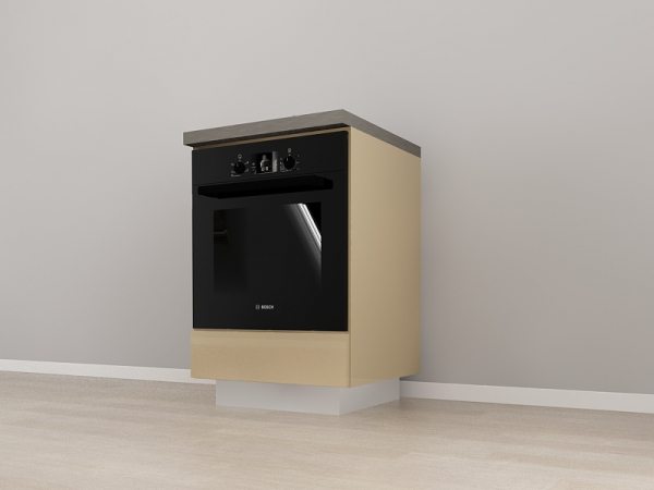 Corp Inferior 60 pentru Cuptor Incorporabil Blanca Cappuccino Lucios - Modul Bucătărie Configurabil, Fără Mânere, Deschidere Prin Apăsare - Hulgo Mobili [3]