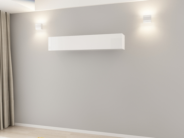 Corp Orizontal 150 MDF Alb Lucios - Quadro | Modul Mobilier Suspendat Premium Configurabil Fără Mânere/Push to Open - Hulgo Mobili [2]