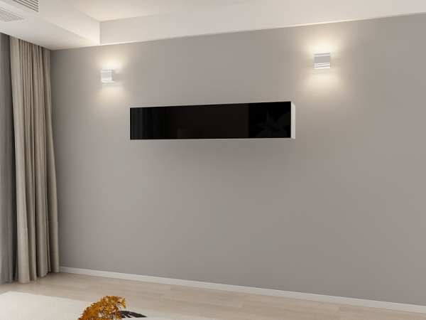 Corp Orizontal 150 MDF Alb/Negru Lucios - Quadro | Modul Mobilier Suspendat Premium Configurabil Fără Mânere/Push to Open - Hulgo Mobili [2]