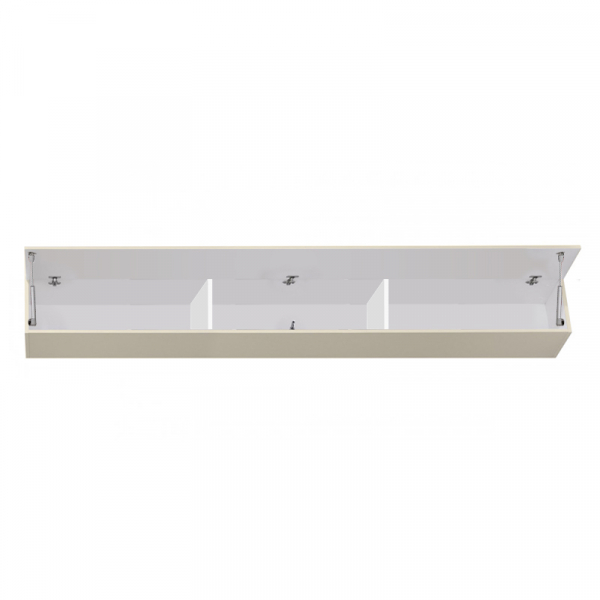 Corp Orizontal 150 MDF Crem Lucios - Quadro | Modul Mobilier Suspendat Premium Configurabil Fără Mânere/Push to Open - Hulgo Mobili [3]