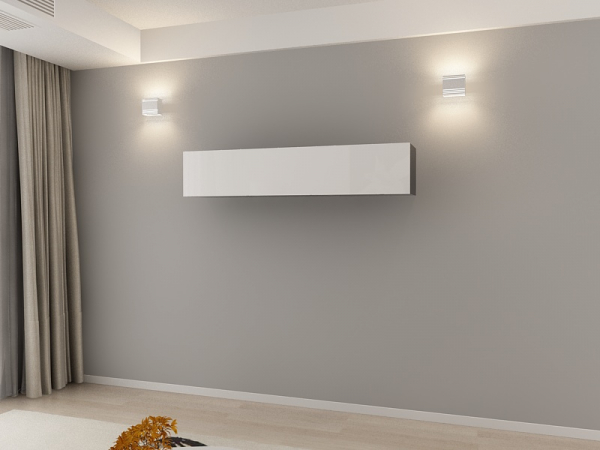 Corp Orizontal 150 MDF Negru/Alb Lucios - Quadro | Modul Mobilier Suspendat Premium Configurabil Fără Mânere/Push to Open - Hulgo Mobili [2]