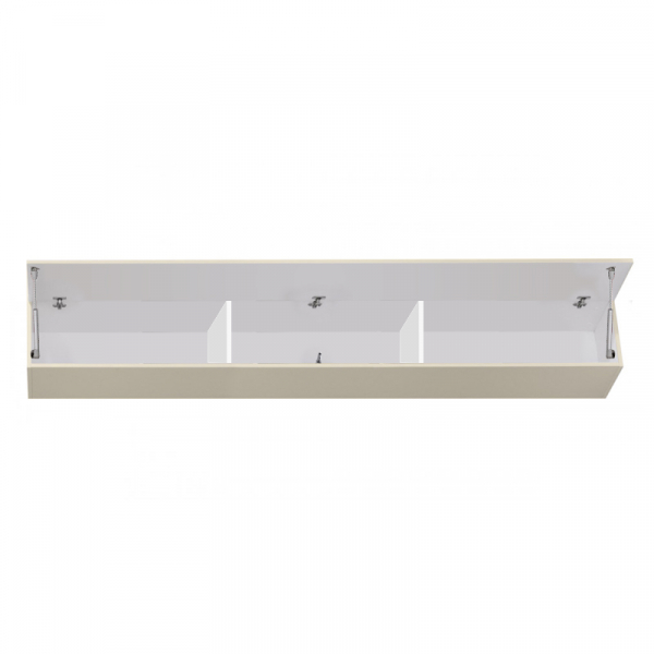 Corp Orizontal 180 MDF Crem Lucios - Quadro | Modul Mobilier Suspendat Premium Configurabil Fără Mânere/Push to Open - Hulgo Mobili [3]