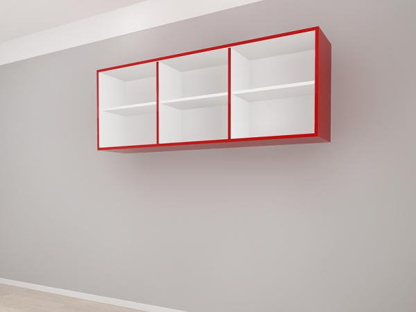 Corp Superior 180 cu 3 Uși MDF Rosu Lucios - Blanca | Modul de Bucătărie Premium Configurabil - Hulgo Mobili [2]