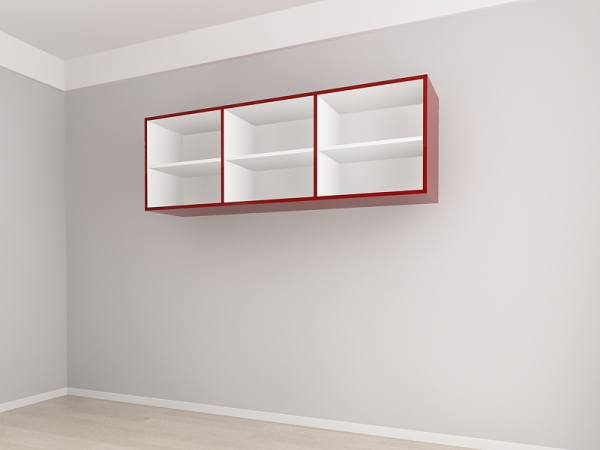 Corp Superior 180 cm Adâncime 37 cm cu 3 Uși - Evora MDF Bordo Lucios | Modul Bucătărie Suspendat Premium Configurabil - Hulgo Mobili [3]