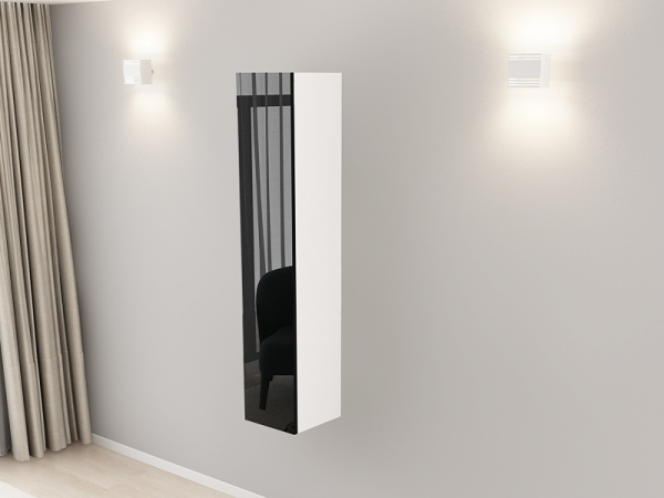 Corp Turn 150 MDF Alb/Negru Lucios - Quadro | Modul Mobilier Suspendat Premium Configurabil Fără Mânere/Push to Open - Hulgo Mobili [3]