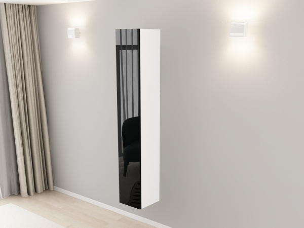 Corp Turn 180 MDF Alb/Negru Lucios - Quadro | Modul Mobilier Suspendat Premium Configurabil Fără Mânere/Push to Open - Hulgo Mobili [3]
