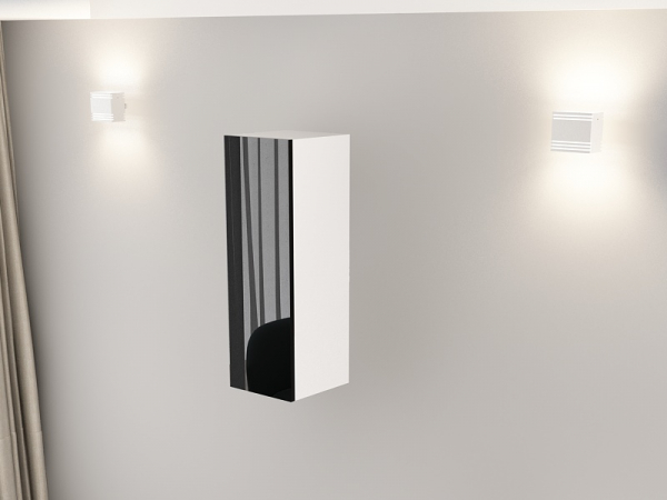 Corp Turn 90 MDF Alb/Negru Lucios - Quadro | Modul Mobilier Suspendat Premium Configurabil Fără Mânere/Push to Open - Hulgo Mobili [3]