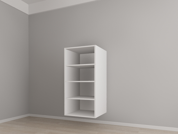 Corp Vertical 125 cm Adâncime 57 cm cu 2 Uși - Evora MDF Alb Lucios | Modul Suspendat pentru Bucătărie Premium, Configurabil și Personalizabil - Hulgo Mobili [3]