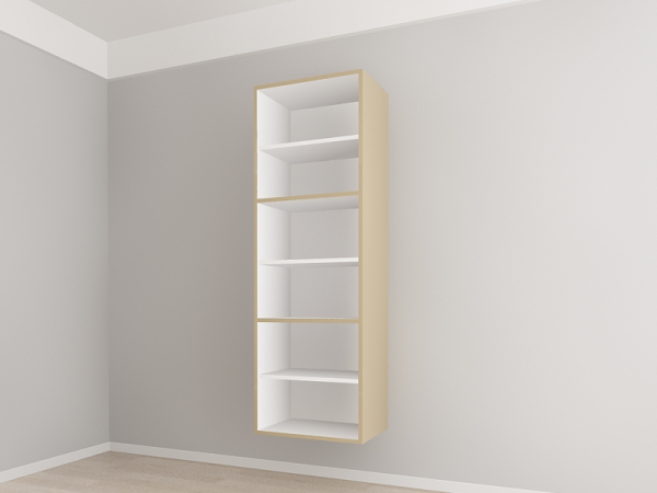 Corp Vertical 187 cm Adâncime 37 cm cu 3 Uși - Evora MDF Cappuccino Lucios | Modul Suspendat pentru Bucătărie Modernă, Configurabil și Elegant - Hulgo Mobili [3]