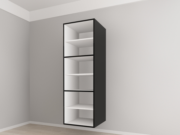 Evora 4 MDF Negru Lucios - Set Mobilă Bucătărie Modulară Modernă MDF 4.8m Premium Configurabilă Deschidere Prin Apăsare Fără Mânere/Push to Open Design Integral Suspendat Personalizabil - Hulgo Mobili [12]