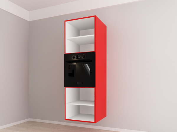 Evora 4 MDF Rosu Lucios - Set Mobilă Bucătărie Modulară Modernă MDF 4.8m Premium Configurabilă Deschidere Prin Apăsare Fără Mânere/Push to Open Design Integral Suspendat Personalizabil - Hulgo Mobili [6]