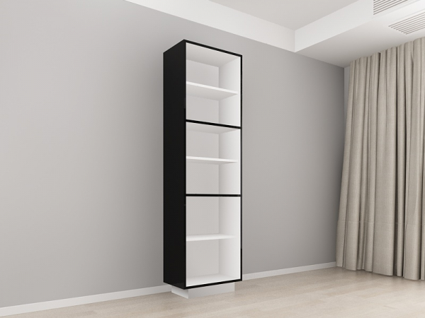 Corp Vertical 210 cu 3 Uși Adancime 37 Blanca Negru Lucios - Modul Premium de Bucătărie Configurabil, Fără Mânere, Deschidere Prin Apăsare - Hulgo Mobili [2]