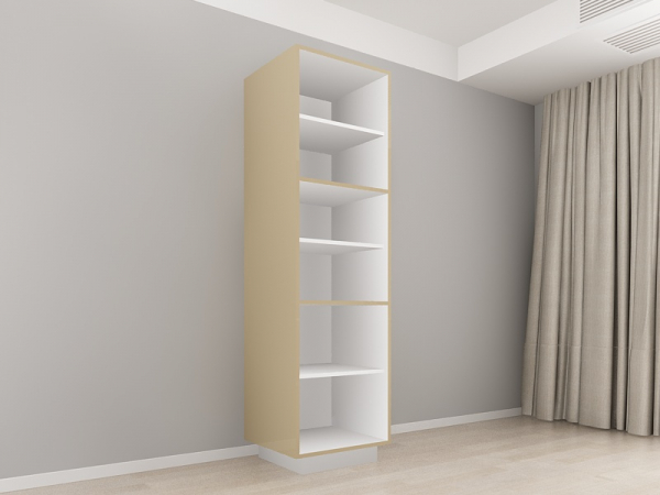 Corp Vertical 210 cu 3 Uși Adancime 57 Blanca Cappuccino Lucios - Modul Premium de Bucătărie Configurabil, Fără Mânere, Deschidere Prin Apăsare - Hulgo Mobili [2]