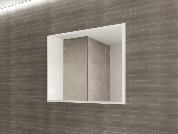 Panou Oglindă Baie EOS MDF Alb Lucios 100x80 cm | Mobilier Baie Modern, Premium, Configurabil si Personalizabil - Hulgo Mobili [2]