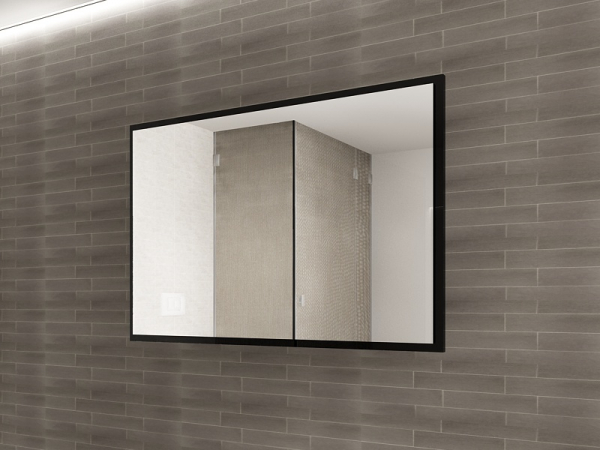 Panou Oglindă Baie EOS MDF Negru Lucios 120x80 cm | Mobilier Baie Modern, Premium, Configurabil si Personalizabil - Hulgo Mobili [2]