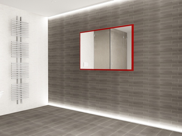 Panou Oglindă Baie EOS MDF Rosu Lucios 120x80 cm | Mobilier Baie Modern, Premium, Configurabil si Personalizabil - Hulgo Mobili [3]