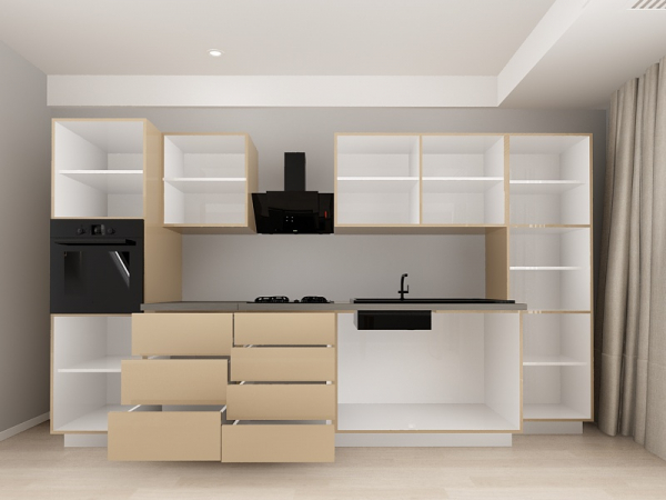 Blanca 1 MDF Cappuccino Lucios - Set Mobilă Bucătărie Modulară Modernă MDF 3.6m Premium Configurabilă Deschidere Prin Apăsare Fără Mânere/Push to Open Design Personalizabil - Hulgo Mobili [4]