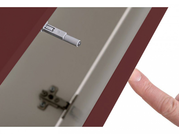 Living QUADRO 10 MDF Bordo Lucios | Set Mobilier Modular Suspendat Premium Configurabil pentru un Living Modern Fără Mânere/Push to Open - Hulgo Mobili [6]