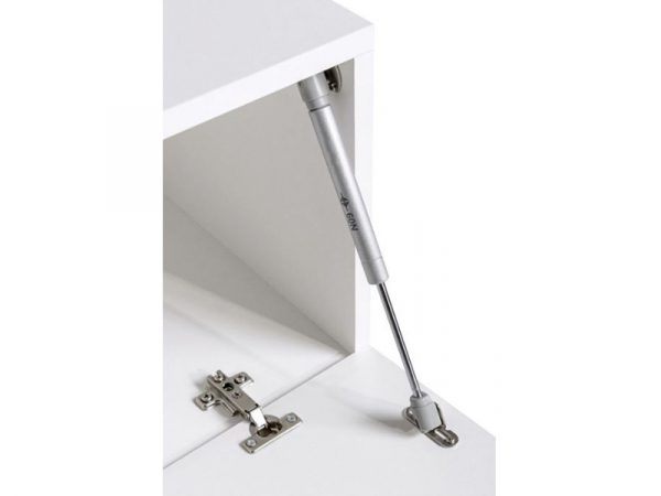 Living QUADRO 12 MDF Alb/Negru Lucios | Set Mobilier Modular Suspendat Premium Configurabil pentru un Living Modern Fără Mânere/Push to Open - Hulgo Mobili [6]