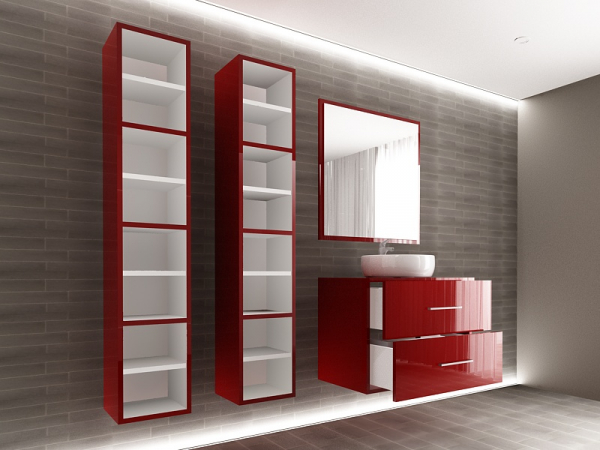 Set EOS 1 MDF Bordo Lucios | Set Mobilă Modulară Suspendată pentru Baie | Mobilier Premium, Modern, Configurabil și Personalizabil - Hulgo Mobili [5]