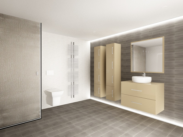 Set EOS 1 MDF Cappuccino Lucios | Set Mobilă Modulară Suspendată pentru Baie | Mobilier Premium, Modern, Configurabil și Personalizabil - Hulgo Mobili [4]