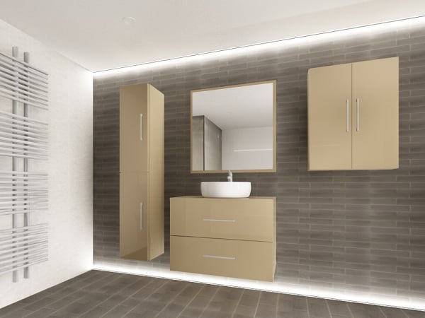 Set EOS 2 MDF Cappuccino Lucios | Set Mobilă Modulară Suspendată pentru Baie | Mobilier Premium, Modern, Configurabil și Personalizabil - Hulgo Mobili [7]