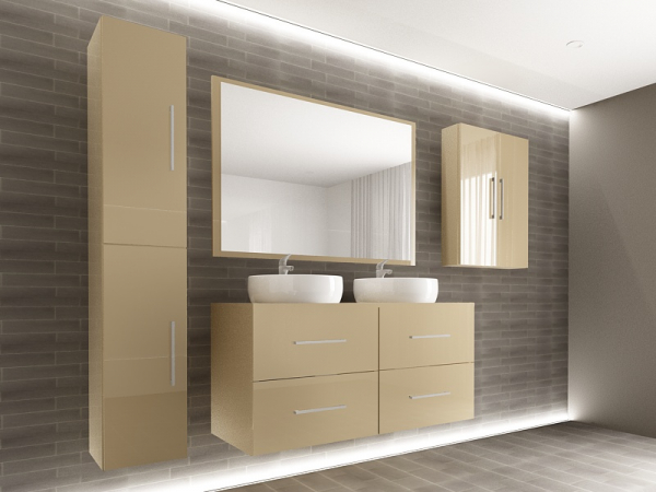 Set EOS 3 MDF Cappuccino Lucios | Set Mobilă Modulară Suspendată pentru Baie | Mobilier Premium, Modern, Configurabil și Personalizabil - Hulgo Mobili [7]