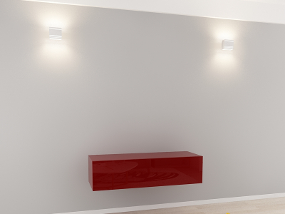 Comodă TV 120 MDF Bordo Lucios - Quadro | Modul Mobilier Suspendat Premium Configurabil Fără Mânere/Push to Open - Hulgo Mobili [1]