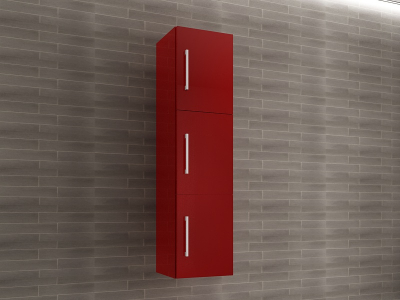 Corp Baie EOS Suspendat 3 Uși MDF Bordo Lucios 120x30x30 cm | Mobilier Baie Modern, Premium, Configurabil si Personalizabil - Hulgo Mobili [1]