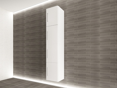 Corpuri Baie Eos - Corp Baie EOS Suspendat 4 Uși MDF Alb Lucios 160x30x30 cm | Mobilier Baie Modern, Premium, Configurabil si Personalizabil - Hulgo Mobili