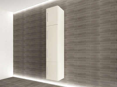 Corpuri Baie Eos - Corp Baie EOS Suspendat 4 Uși MDF Crem  Lucios 160x30x30 cm | Mobilier Baie Modern, Premium, Configurabil si Personalizabil - Hulgo Mobili