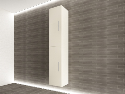 Corpuri Baie Eos - Corp Baie EOS Suspendat 2 Uși MDF Crem Lucios 160x30x30 cm | Mobilier Baie Modern, Premium, Configurabil si Personalizabil - Hulgo Mobili