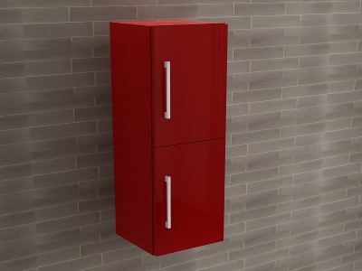 Corp Baie EOS Suspendat 2 Uși MDF Bordo Lucios 80x30x30 cm | Mobilier Baie Modern, Premium, Configurabil si Personalizabil - Hulgo Mobili [1]