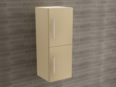 Corp Baie EOS Suspendat 2 Uși MDF Cappuccino Lucios 80x30x30 cm | Mobilier Baie Modern, Premium, Configurabil si Personalizabil - Hulgo Mobili [1]
