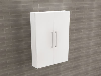 Corp Baie EOS Suspendat 2 Uși MDF Alb Lucios 80x60x15 cm | Mobilier Baie Modern, Premium, Configurabil si Personalizabil - Hulgo Mobili [1]