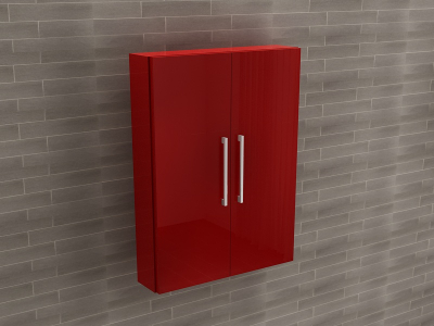 Corp Baie EOS Suspendat 2 Uși MDF Bordo Lucios 80x60x15 cm | Mobilier Baie Modern, Premium, Configurabil si Personalizabil - Hulgo Mobili [1]