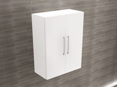 Corp Baie EOS Suspendat 2 Uși MDF Alb Lucios 80x60x30 cm | Mobilier Baie Modern, Premium, Configurabil si Personalizabil - Hulgo Mobili [1]